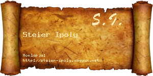 Steier Ipoly névjegykártya
